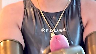 Femdom Sounding with Latex Gloves