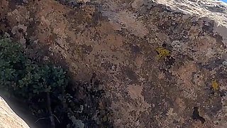 Wild Mountain Flash - Topless Tease on Remote Kyrgyzstan Trail, No Rules