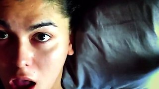 Slutty amateur flashing her big boobs in the backseat