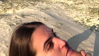 Hot Latina Shows off Her Tits and Has Intense Sex on the Beach with Her Boyfriend - Real Amateur