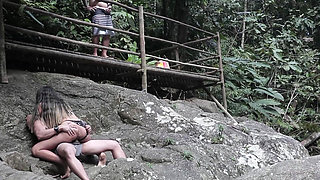My Girlfriend Sucking Stranger Guy on Camping!