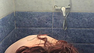Jade Shaving Her Hairy Pussy and Legs in the Shower