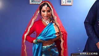 The Bengali Dinner Party: Danny D seduced by Brunette Exotic Desi Beauty Yasmina Khan