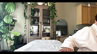 Hairy Pussy Creampie on Massage Table