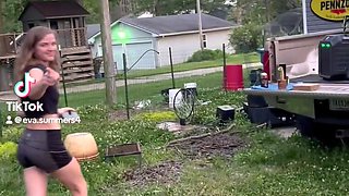 Petite Blonde PAWG Eva Summers 2025 Tiktok Outdoor Summer Fun