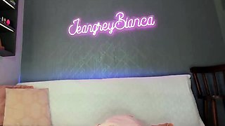 Blonde tight pussy babe solo toy fun in glamour masturbation