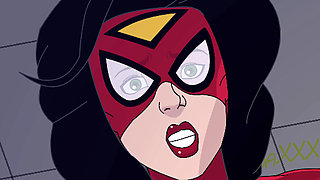 Marvel Spider-Woman and She-Venom Rimming