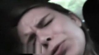 Zuzinka masturbates until orgasm in the car