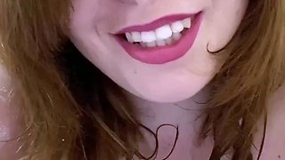 Redhead BBW with Big Boobs Blowjob Tittyjob Facial
