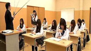 Adorable Japanese schoolgirls indulge in kinky sex action