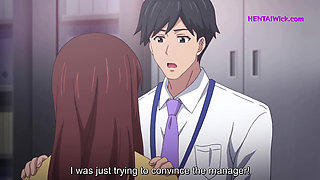 ''Workplace Secrets'' My Innocent Coworker Got Soaked on the Desk - Hentai Anime