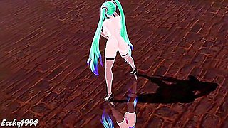 Hentai Thicc Miku Nude Dance Bass Knight Mmd Emerald Hair Color Edit Smixix