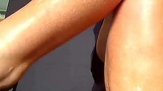 Beautiful Seduction with Caramel Colored Legs 1