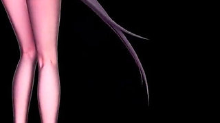 [mmd] Excuse Me; Erotic Tattoos; Striptease; Black Stockings; Squirting