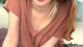 18 Year Old College Student Enjoys Sucking A Big Black Dick
