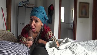 This Turkish Granny Is Shocked !!! I Take Out My Big Black Cock In Front Of Her