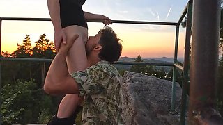 Hot Redhead Fucks Outdoors with Passion - Romantic Public Sex in Nature