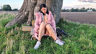 Outdoors Naked with Wide Open Legs