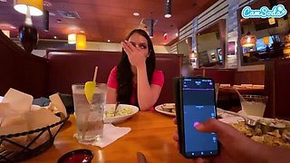 Public Orgasm Show with Alexa Payne and Interactive Toy during Lunch!
