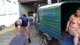 Big-Butt Lesbian Outdoor Cunnilingus