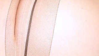 Chubby Mature Nurse with Big Naturals Wearing Pantyhose Takes Black Cock