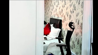 A Fan Makes Me Undress, a Latina with Red Hair and Small Tits