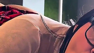 Big-butted Student Lets Her Ass Be Filled with Cum to Pass the Course