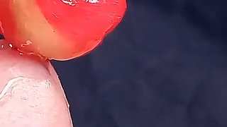 He Came 3 Times with a Lollipop in His Dick