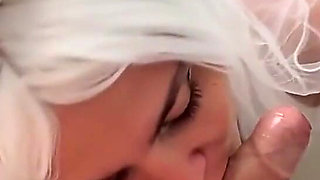 Runaway Bride Gets Fucked Doggystyle and Gets a Juicy Load of Cum in Her Mouth