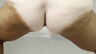 Undressing and peeing in the tub