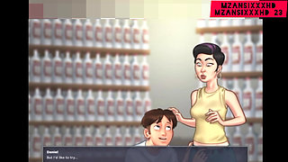 Chinese Bitch Gets First Taste Of Big White American Cock! Eating Pussy and Fucking (Summertime Saga Gameplay)