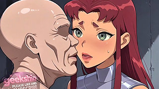 Starfire and the Old Man do something  (AI Perverted Video)