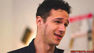 Carter Woods and Jayden Marcos garage sex