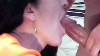 Mature German Housegirl Jessy's Cum-Swallowing Close-Up
