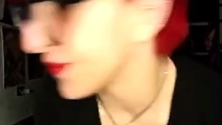 Crazy redhead slut MirianaB solo fisted her stretched ass