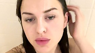 Small tit latina brunette fucks a big cock