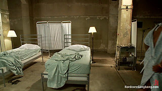 Her first gangbang - beautiful girl, big round ass