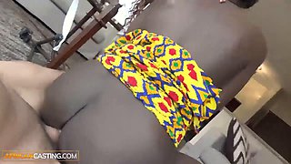 Big-Tits Ebony Fuck Doll Gagged in Bondage, POV Pounding, Facial Cumshot