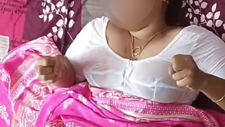 Hot Sexy Desi Wife in Wet White Blouse Pussy Creampie POV Fucking