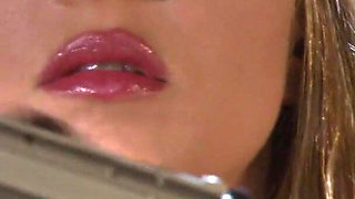 Sensual blonde with small tits gets her pussy ravished hardcore