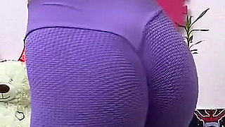 Do Hot Yoga Session with Squats and Masturbation
