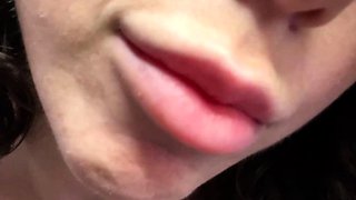 Chubby amateur teen replaces breakfast for some masturbation