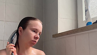 Teen with Perfect Body Showers