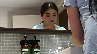 Peeing Two Times Squatting in the Lesbian Toilet