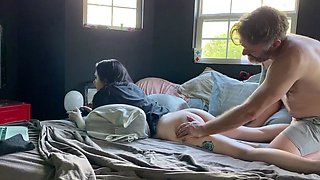 Big assed amateur booty teen ass fingering and rimjob action