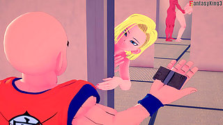 Krillin almost finds Android 18 and Roshi fucking - Dragon Ball Zex Series