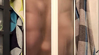 Bathroom Tit Kneading to Shower Door Press - Raw Ride & Creampie in Bed