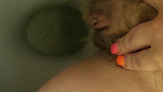 MILF Pee Close up View in the Toilet From Hairy Pussy