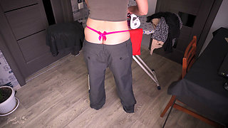 Sexy Wife Does Not Notice Her Pants Fall Down Enf Fetish
