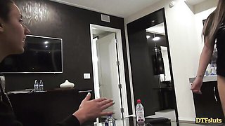 Gorgeous Sophia and Mystica's standing doggystyle xxx